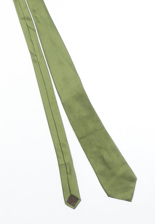 Mens Carnaval De Venise Green  100% Silk Pointed Tie