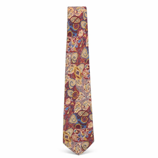 Aardvark Men's Multicoloured Paisley Silk Designer Tie