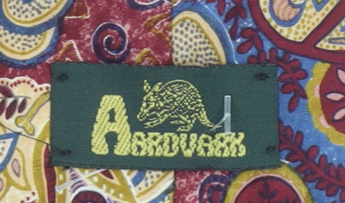 Aardvark Men's Multicoloured Paisley Silk Designer Tie