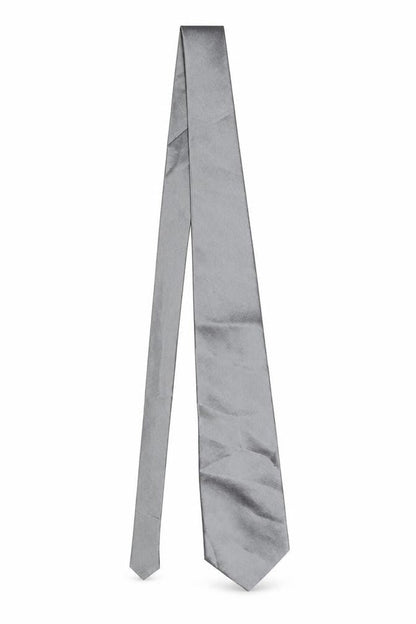 Mens Kailong Grey  100% Silk Pointed Tie