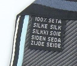 Mens Bäumler Black Striped 100% Silk Slim Tie