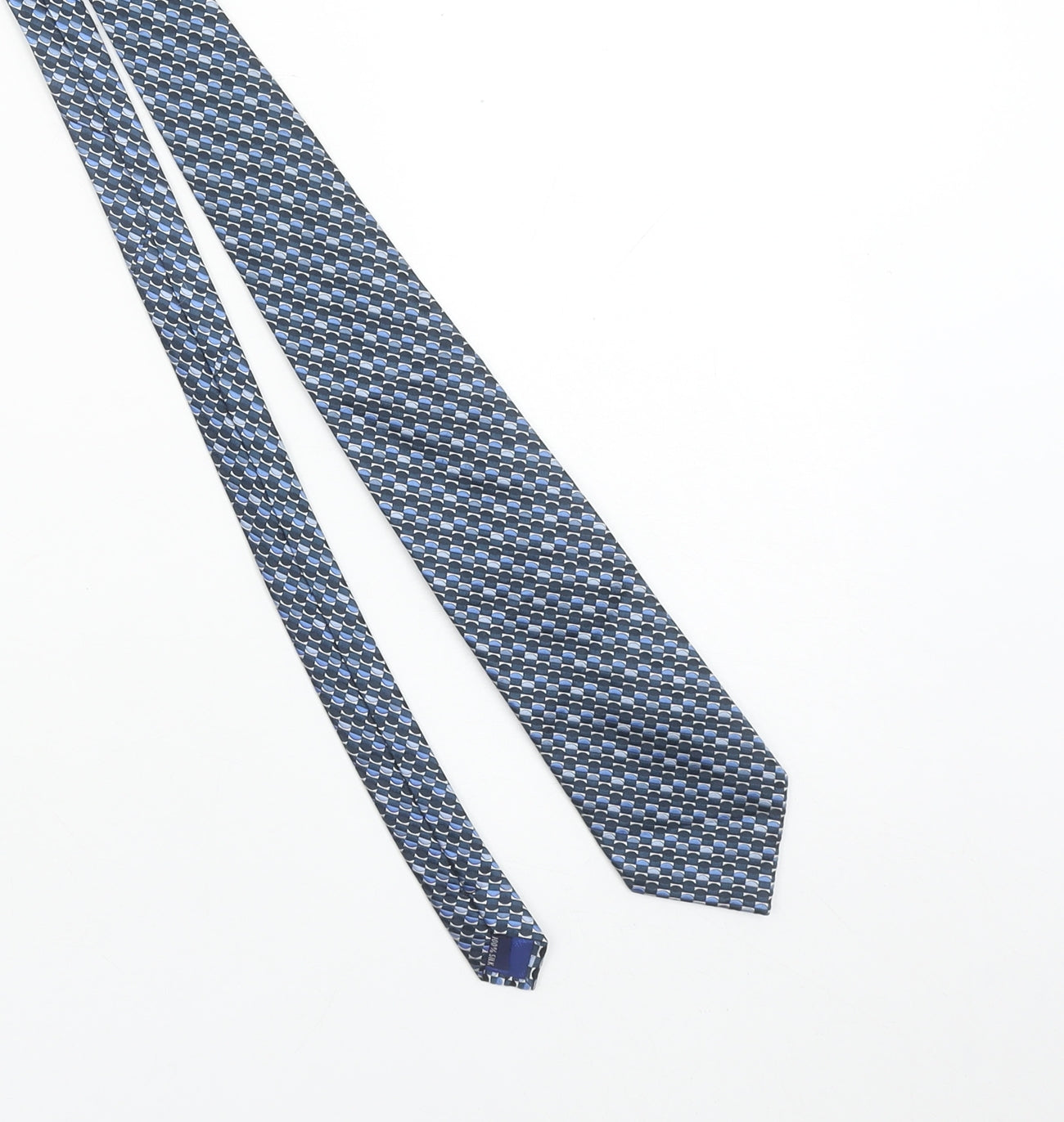 Jeff Banks Men's Blue Geometric Silk Designer Tie One Size