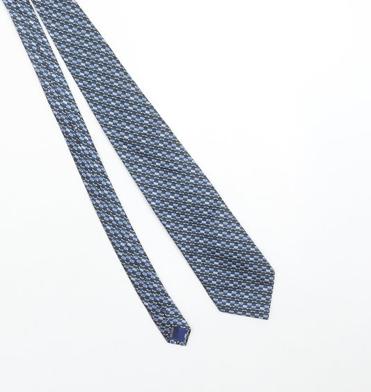 Jeff Banks Men's Blue Geometric Silk Designer Tie One Size