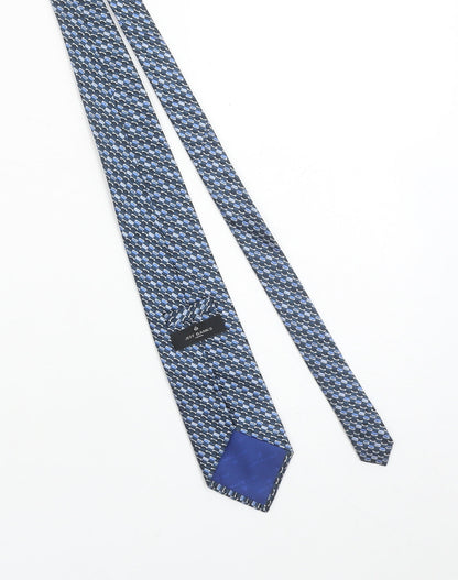 Jeff Banks Men's Blue Geometric Silk Designer Tie One Size