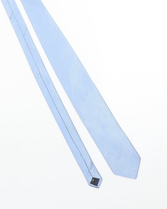 The Savile Row Company Men’s Blue Silk Striped Designer Tie