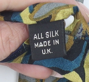 Pierre Cardin Men's Blue Floral Silk Tie Made in UK - Designer Accessory