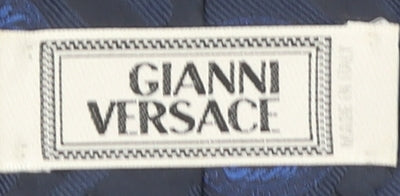 Gianni Versace Men's Blue Silk Patterned Designer Tie One Size