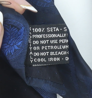 Gianni Versace Men's Blue Silk Patterned Designer Tie One Size