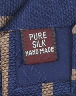 TM Lewin Men’s Blue Striped Pure Silk Handmade Tie 176cm