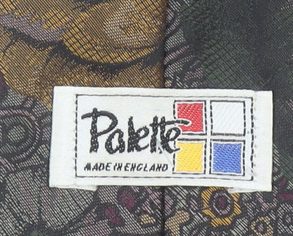 Palette Men's Brown Floral Paisley Silk Tie Made in England 176cm