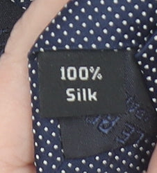 The Savile Row Company Men’s Blue Geometric 100% Silk Slim Tie