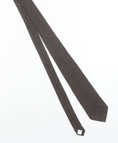 Taylor & Reece Men’s Brown Floral Slim Tie 176 Polyester Elegant Style