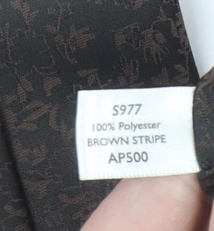 Taylor & Reece Men’s Brown Floral Slim Tie 176 Polyester Elegant Style