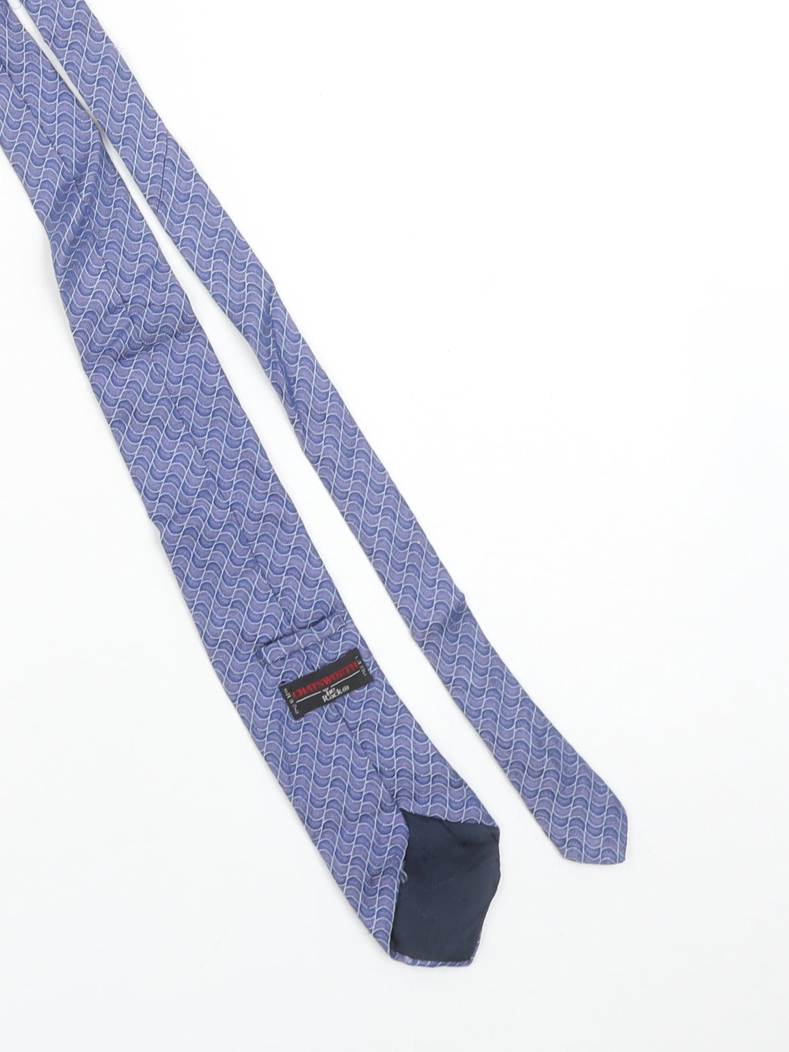 Chatsworth by Reko Men's Blue Patterned Silk Tie Made in Italy