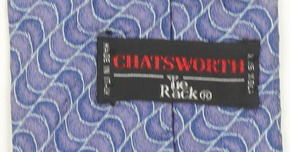 Chatsworth by Reko Men's Blue Patterned Silk Tie Made in Italy