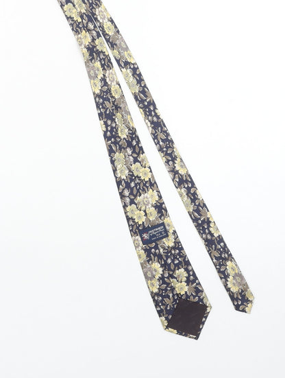 Austin Reed Men's Blue Floral Silk Designer Tie One Size