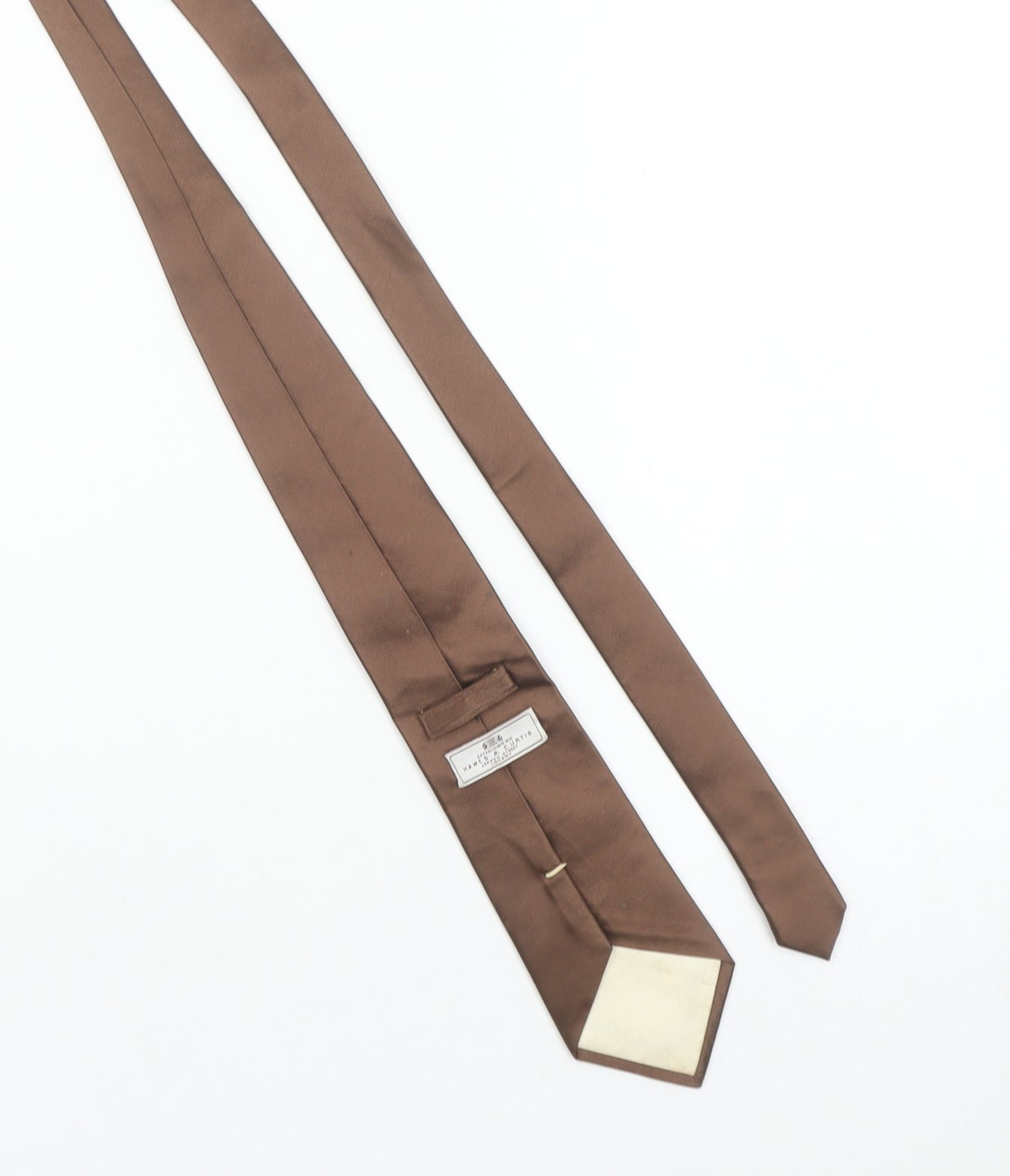 Hawes & Curtis Men’s Brown 100% Silk Pointed Satin Tie One Size