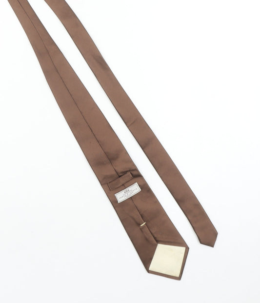 Hawes & Curtis Men’s Brown 100% Silk Pointed Satin Tie One Size