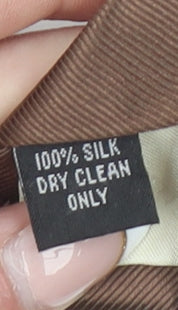 Hawes & Curtis Men’s Brown 100% Silk Pointed Satin Tie One Size