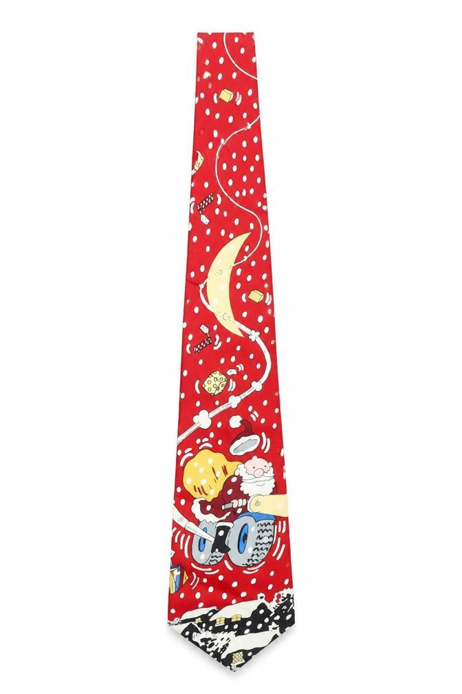 Mens Tie Rack Red Polka Dot 100% Silk Designer Tie