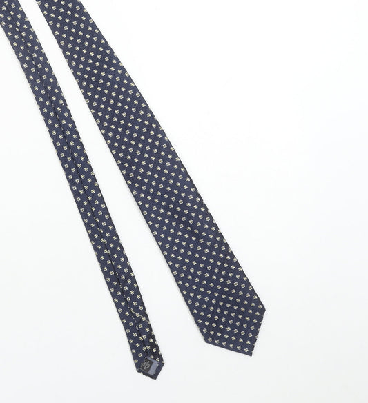 Hawes & Curtis Men's Blue Silk Geometric Designer Tie One Size