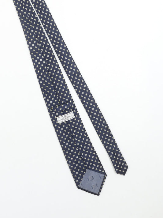 Hawes & Curtis Men's Blue Silk Geometric Designer Tie One Size