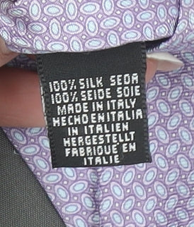 Angelo Bosani Tie Rack Men's Lilac Silk Patterned Tie Made in Italy