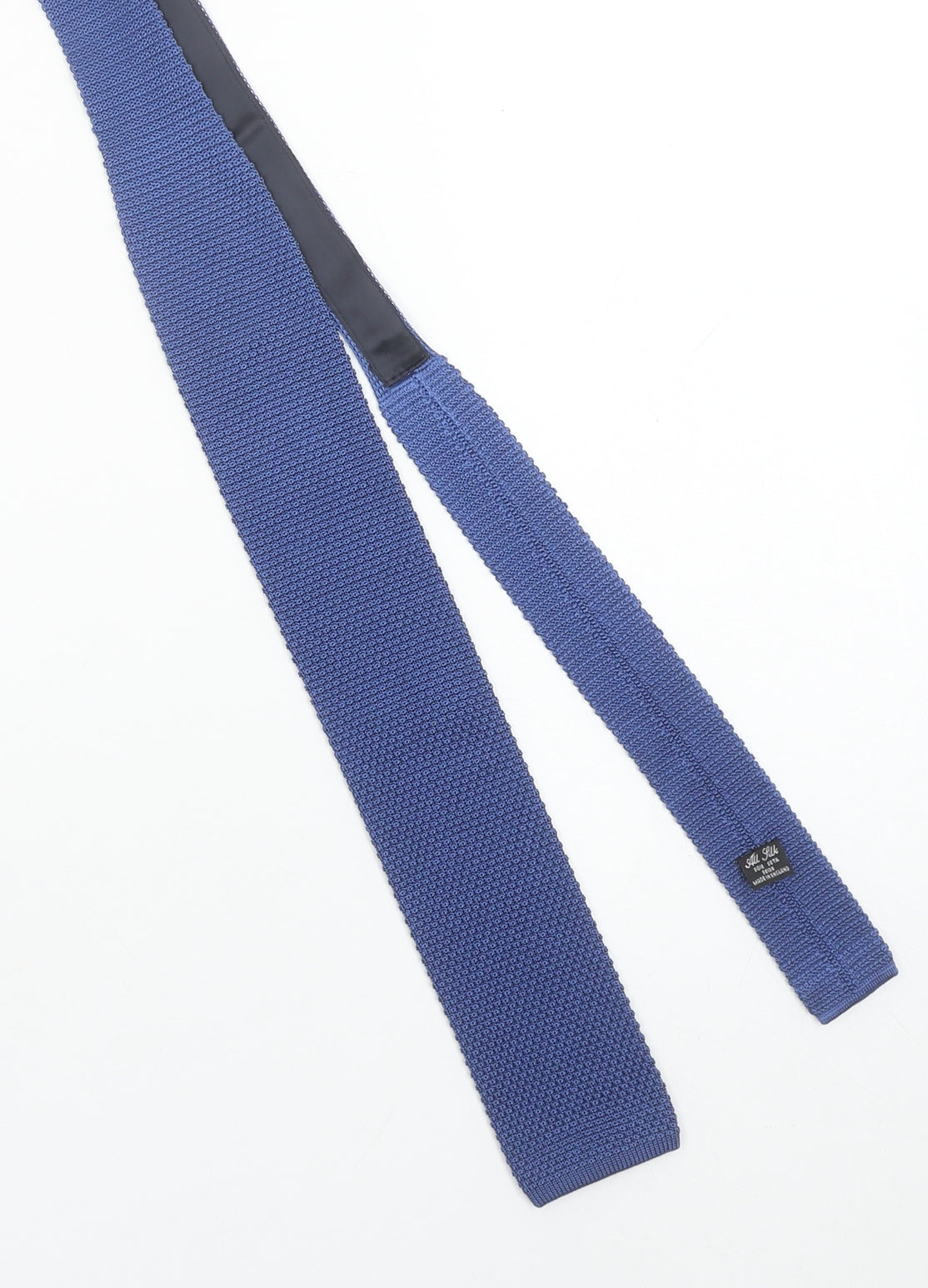 Pakeman Catto & Carter Men Blue Knit Slim Tie All Silk Made in England