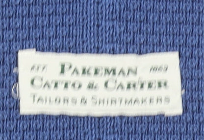 Pakeman Catto & Carter Men Blue Knit Slim Tie All Silk Made in England
