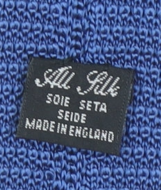 Pakeman Catto & Carter Men Blue Knit Slim Tie All Silk Made in England