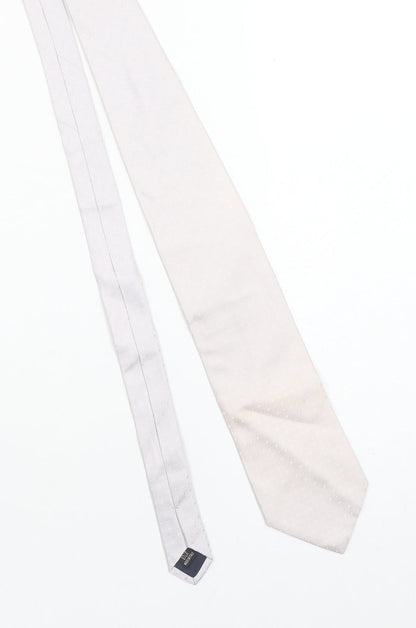 Salvatore Marforio Men's Ivory Silk Geometric Tie Made in Italy