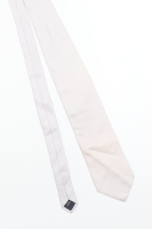 Salvatore Marforio Men's Ivory Silk Geometric Tie Made in Italy