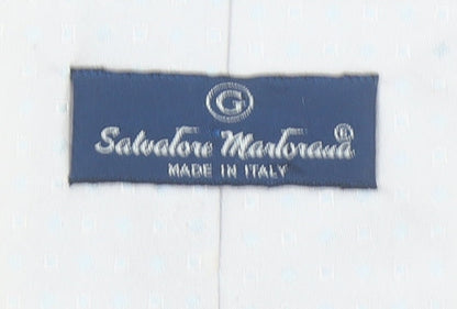 Salvatore Marforio Men's Ivory Silk Geometric Tie Made in Italy