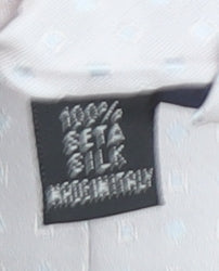 Salvatore Marforio Men's Ivory Silk Geometric Tie Made in Italy