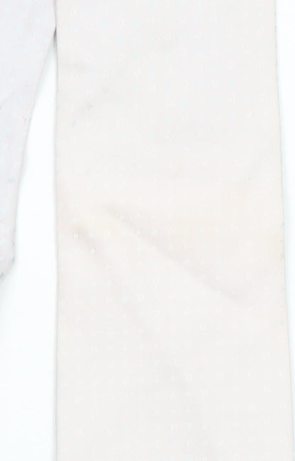 Salvatore Marforio Men's Ivory Silk Geometric Tie Made in Italy