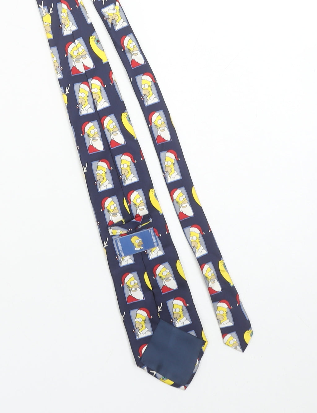 Mens The Simpsons Blue Cartoon 100% Silk Designer Tie
