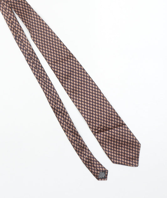 Mens Beaufort by Le Rack Blue Geometric 100% Silk Designer Tie
