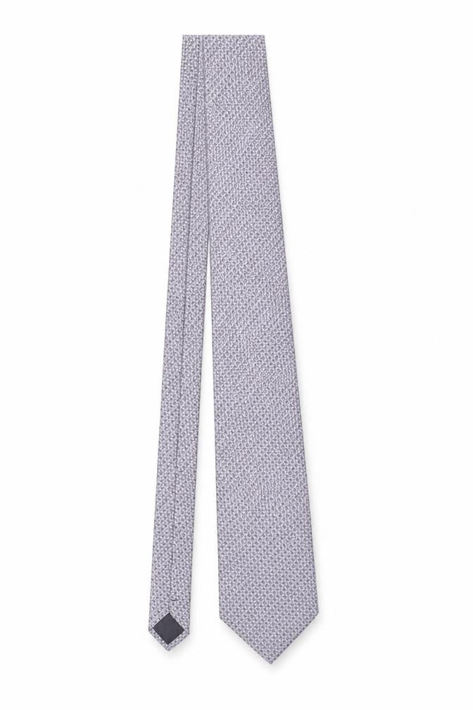 Mens Eddy Taylor Purple Geometric 100% Silk Slim Tie