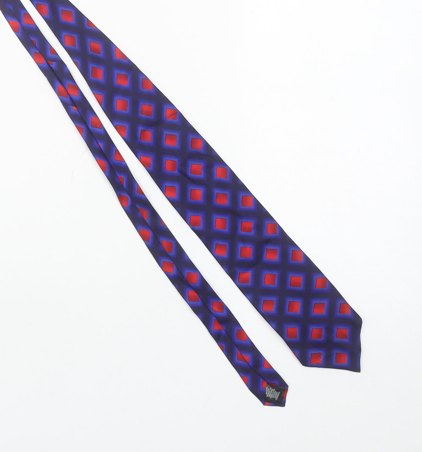 Marks and Spencer Men's Navy Red Geometric Silk Tie One Size