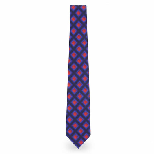 Mens Marks and Spencer Blue Geometric 100% Silk Designer Tie