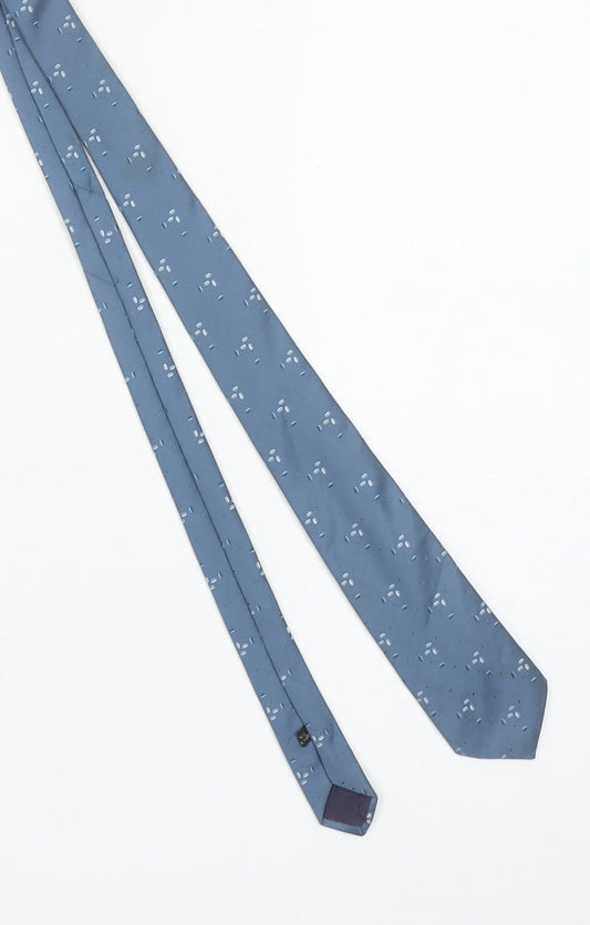 Pierre Balmain Paris Men's Blue Patterned Silk Tie