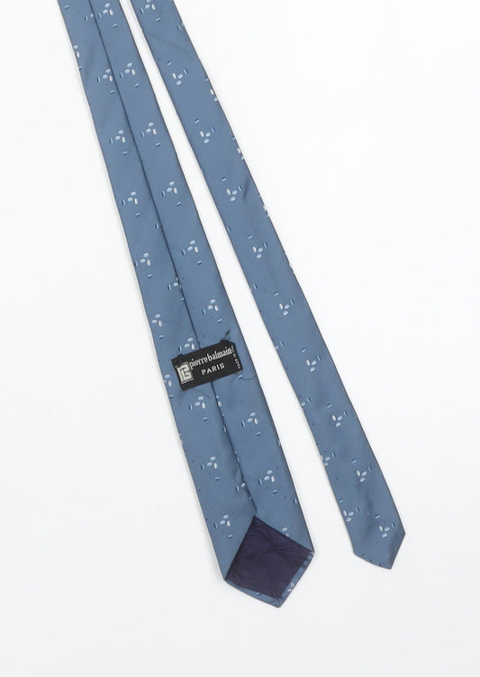 Pierre Balmain Paris Men's Blue Patterned Silk Tie