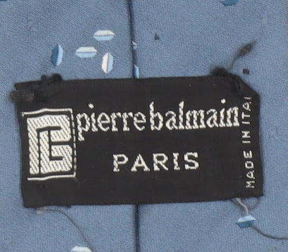 Pierre Balmain Paris Men's Blue Patterned Silk Tie