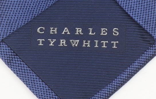Charles Tyrwhitt Men's Blue Woven Silk Slim Tie