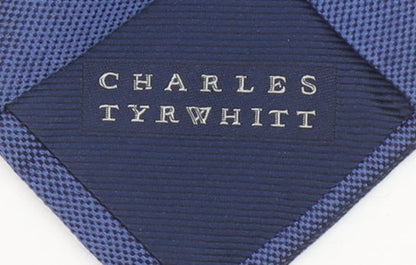 Charles Tyrwhitt Men's Blue Woven Silk Slim Tie