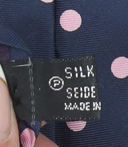 Workshop Men's Blue Silk Polka Dot Tie Made in England