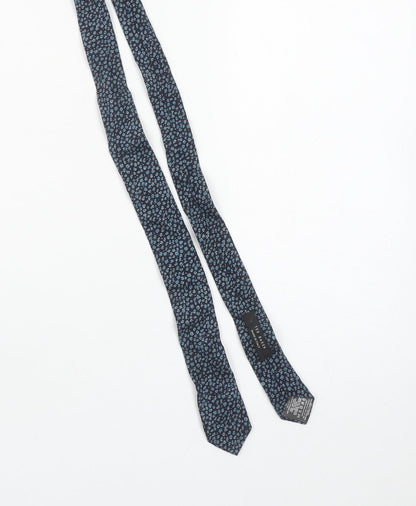 Ted Baker Men's Blue Patterned Wool Slim Tie Made in Italy One Size