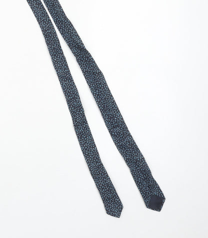 Ted Baker Men's Blue Patterned Wool Slim Tie Made in Italy One Size
