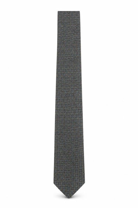 Mens Pierre Cardin Blue Geometric 100% Silk Designer Tie