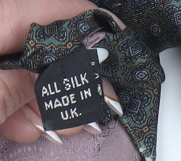 Pierre Cardin Men's Blue Geometric Silk Tie Made in UK